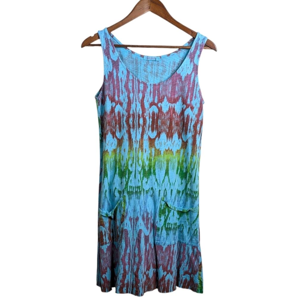 Fresh Produce Sun Ray Drape Dress XS Luna Tie Dye Tunic Resort Artsy Coastal